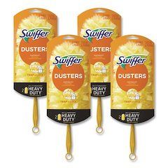Heavy Duty Dusters Starter Kit, 6" Handle with Two Disposable Dusters, 4 Kits/Carton