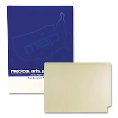 Economy End Tab File Folder, Straight Tabs, Letter Size, 0.75" Expansion, Manila, 50/Box