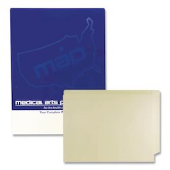 Economy End Tab File Folder, Straight Tabs, Letter Size, 0.75" Expansion, 100/Box