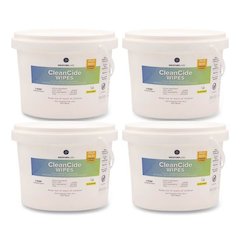 CleanCide Disinfecting Wipes, 1-Ply, 8 x 5.5, Fresh Scent, White, 400/Tub, 4 Tubs/Carton