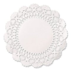 Cambridge Lace Doilies, Round, 12", White, 1,000/Carton