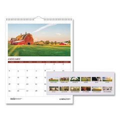100% Recycled Farm Life Wall Calendar, 11 x 14, White/Multicolor Sheets, 12-Month (Jan-Dec): 2026