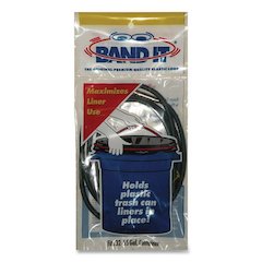 Trash Can Loops, for 32 gal to 55 gal Cans, 0.25" x 25", Gray, 36/Carton