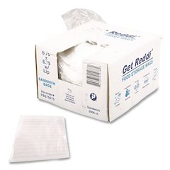 Food Bags, 6.75" x 6.75", Clear, 2,000/Carton
