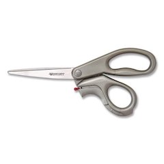 E-Z Open Box Opener Stainless Steel Shears, 8" Long, 3.25" Cut Length, Offset Gray Handle