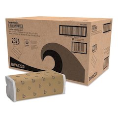 C-Fold Paper Towels, 1-Ply, 11.44 x 10, Bleached White, 198 Sheets/Pack, 12 Packs/Carton