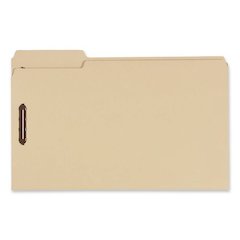 Top Tab Fastener Folder, 1/3-Cut Tab: Assorted, Expands 2", 2 Fasteners, Legal Size, Manila, 5/Box