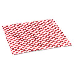 Grease-Resistant Paper Wrap/Liners, 12 x 12, Red Check, 1000/Box, 5 Boxes/Carton