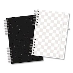 Twin-Wire Journal, Open Diary Format, Assorted Cover Colors, (90) Assorted Color 8.5 x 6.5 Sheets, 2/Pack