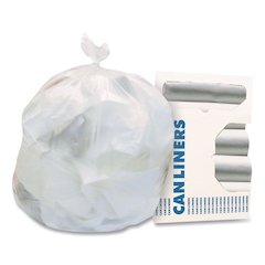 High-Density Waste Can Liners, 4 gal, 6 mic, 17" x 18", Natural, 2,000/Carton
