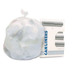 High-Density Waste Can Liners, 16 gal, 12 mic, 24" x 33", Natural, 500/Carton