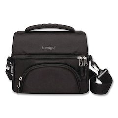 Deluxe Insulated Lunch Bag, 8" x 10" x 7.5", Carbon Black