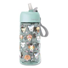 Puppy Love Plastic Water Bottle, 15 oz, Multicolor