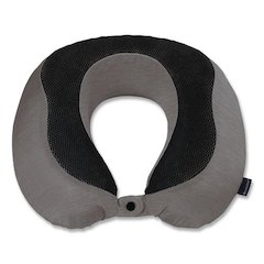 U-Shaped Memory Foam Travel Pillow, One Size Fits Most, 12.6 x 3.74 x 12.2, Gray/Black