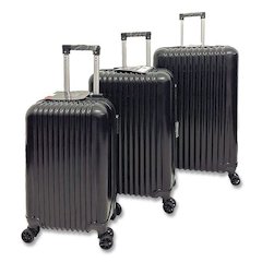 FORTE Banda ABS 3-Piece Luggage Set, Black