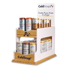 Display Rack, Holds 36 Pods, 9 x 17.25 x 11.25, White/Brown