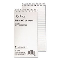 Earthwise by Ampad Recycled Reporter's Notepad, White Cover, Gregg Rule, (70) White 4 x 8 Sheets, Dozen