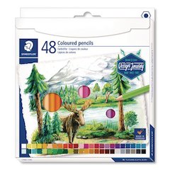 Colored Pencils, 4 mm, Assorted Lead/Barrel Colors, 48/Set