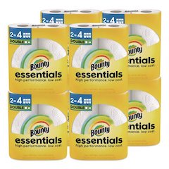 Essentials Select-A-Size Kitchen Roll Paper Towels, 2-Ply, White, 108 Sheets/Roll, 2/Pack, 8 Packs/Carton