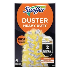 Heavy Duty Dusters Refill, Dust Lock Fiber, Unscented, Yellow, 6/Box