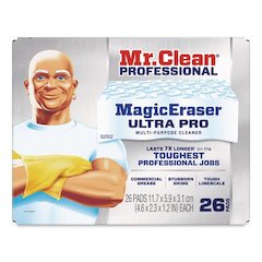 Magic Eraser Ultra Pro Multi-Purpose Cleaner, 4.72 x 1.38, 2.56" Thick, White, 26/Carton