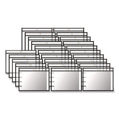 Stitched Shop Ticket Holders, Super Heavy-Duty, Top Load 12 x 9 Insert, Clear Front, Black Border, 25/Box
