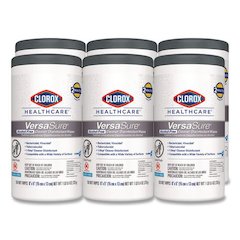 VersaSure Cleaner Disinfectant Wipes, 1-Ply, 6 x 5, Fragranced, White, 150/Canister, 6 Canisters/Carton