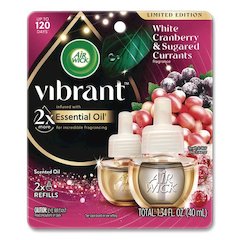 Vibrant Scented Oil Warmer Refill, Limited Edition, White Cranberry and Sugared Currants, 0.67 oz, 2/Pack
