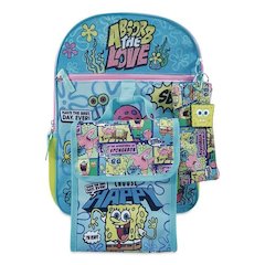 Spongebob 5-Piece Backpack Set, 12 x 5 x 16, Multicolor