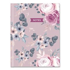 Fashion Hard Cover Notebook, 1-Subject, Medium/College Rule, Lavender Floral Cover, (96) 9.25 x 7.25 Sheets