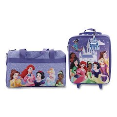 Four-Piece Disney Princess Carry-On Luggage Set, 11.75 x 6 x 14