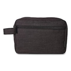 Fabric Travel Pouch, 8.27 x 2.76 x 6.3, Black
