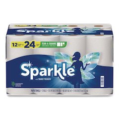 Tear-A-Square Double Roll Paper Towels, 2-ply, 110 Sheets/Roll, 12 Rolls/Pack