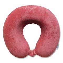 Terry Cloth Neck Pillow, Red