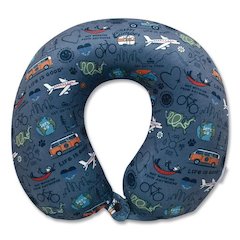Neck Pillow, Multicolor Travel Print