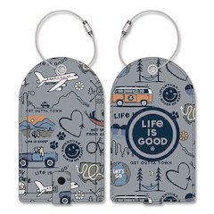 Luggage Tag, Vegan Leather, Multicolor, 2/Pack