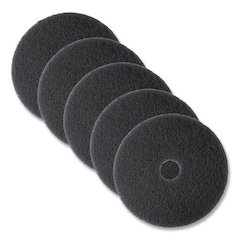 Low-Speed High Productivity Floor Pads 7300, 19" Diameter, Black, 5/Carton
