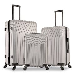 Vasty Three-Piece Hardside Spinner Luggage Set, Gray