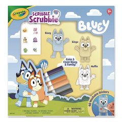 Scribble Scrubbie Bluey Deluxe Playset, 50 Pieces