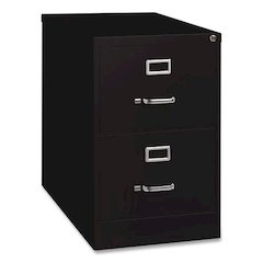 Commercial Vertical Legal File Cabinet, 2 Legal Size File Drawers, 18 x 26.5 x 28.37, Black