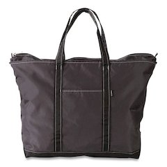 Large Nylon Everyday Lightweight Tote, 17" x 7.5" x 15", Granite/Black