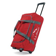 Adventure 22" Polyester Telescoping Carry-On Travel Duffel with Wheels, 22 x 12 x 9, Dark Red