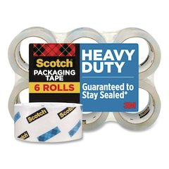 3850 Heavy-Duty Packaging Tape, 3" Core, 1.88" x 43.7 yds, Clear, 6/Pack