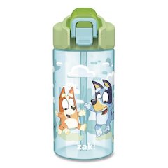 Jubilee Plastic Water Bottle, Bluey, 16 oz, Blue/Green