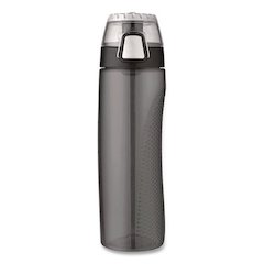 Tritan Plastic Hydration Water Bottle with Meter, 24 oz, Smoke