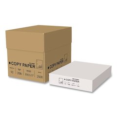 Copy Paper, 92 Bright, 3-Hole Punch, 20 lb Bond Weight, 8.5 x 11, White, 500 Sheets/Ream, 5 Reams/Carton