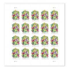 2 oz First-Class Forever Stamps, Wedding Blooms, 20/Pack