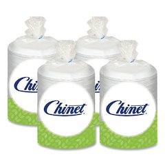 Heavyweight Plastic Plates, 9" dia, White, 125/Pack, 4 Packs/Carton