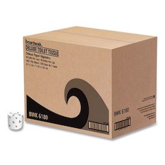 Two-Ply Toilet Tissue, Septic Safe, White, 125 ft Roll Length, 500 Sheets/Roll, 96 Rolls/Carton