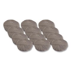 Radial Steel Wool Pads, Grade 3 (Standard): Cleaning and Polishing, 20" Diameter, Gray, 12/Carton